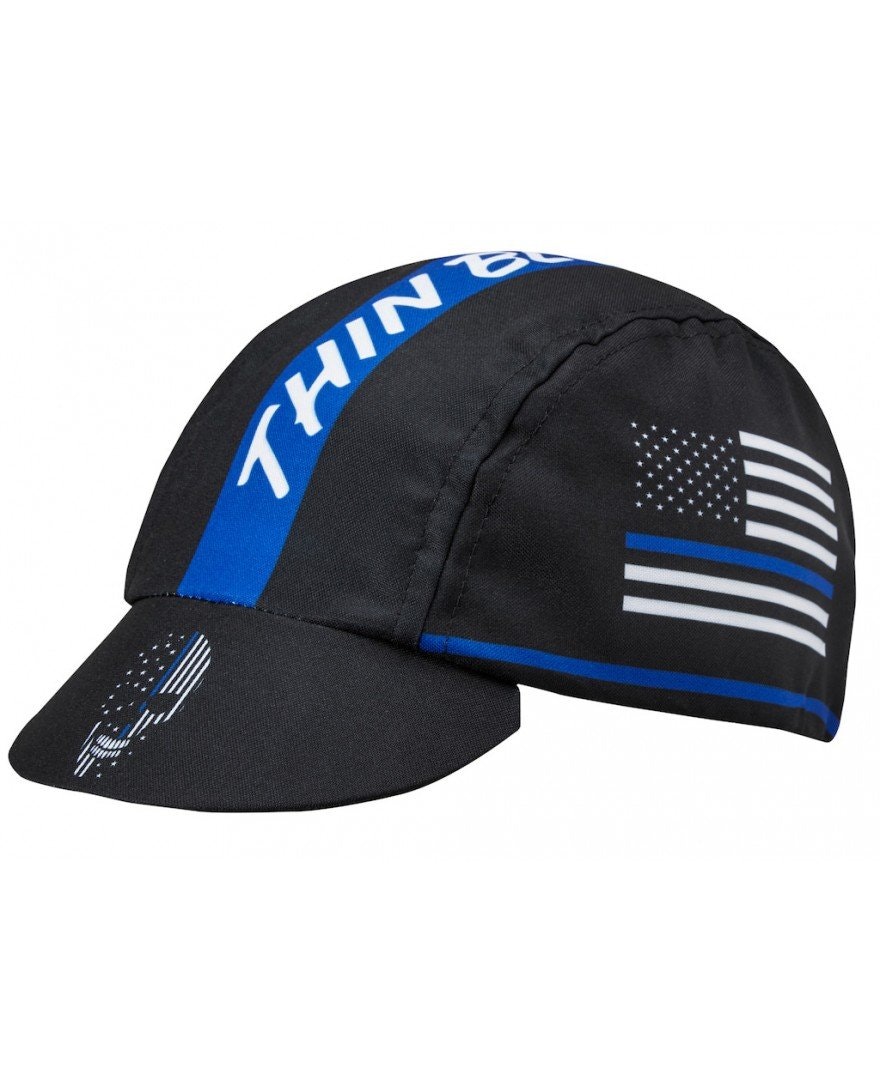 World Jerseys Thin Blue Line Cycling Cap