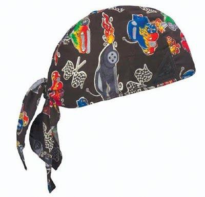 Hot Rod Black HeadSweats Chef Bandana (Do-Rag)