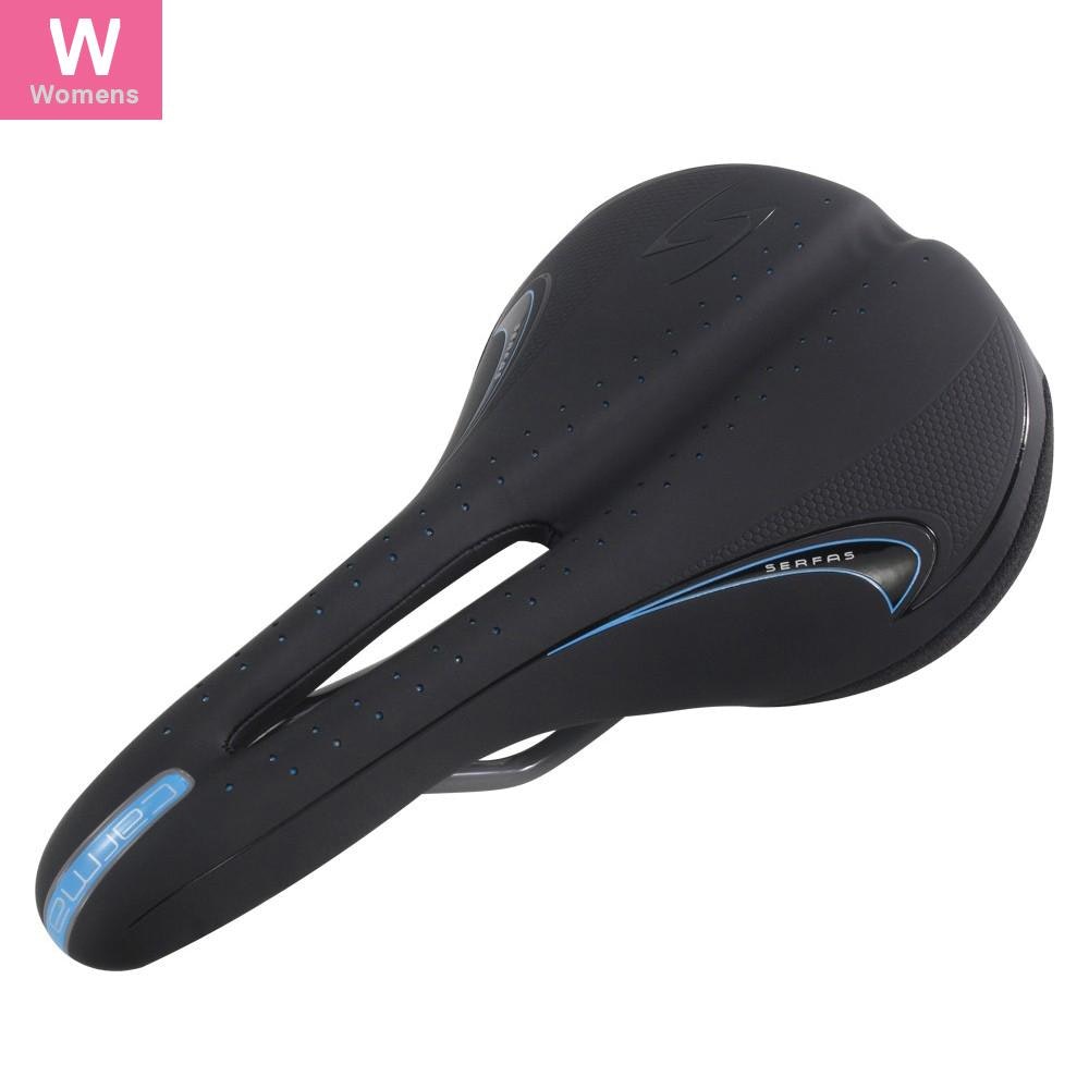 Serfas Womens Carma Titanium Performance Saddle, Black/Grey