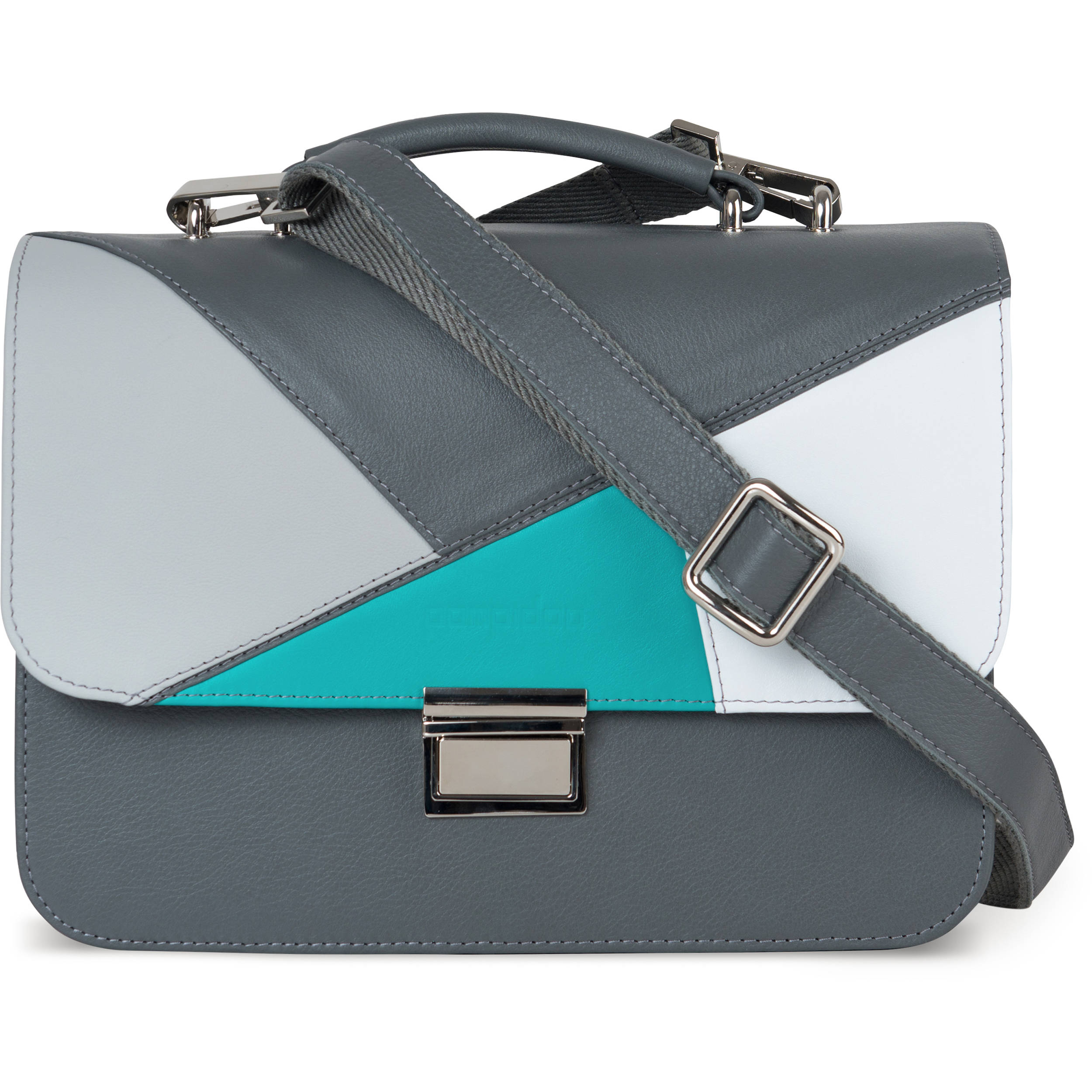 FEDERICO SERRANI Kimberley Leather Camera Bag (Aquamarine)