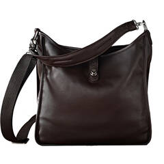 Oberwerth Kate Multi-Functional Gentian Leather Ladies Bag (Navy Blue, Silver Fastenings & Buttons)