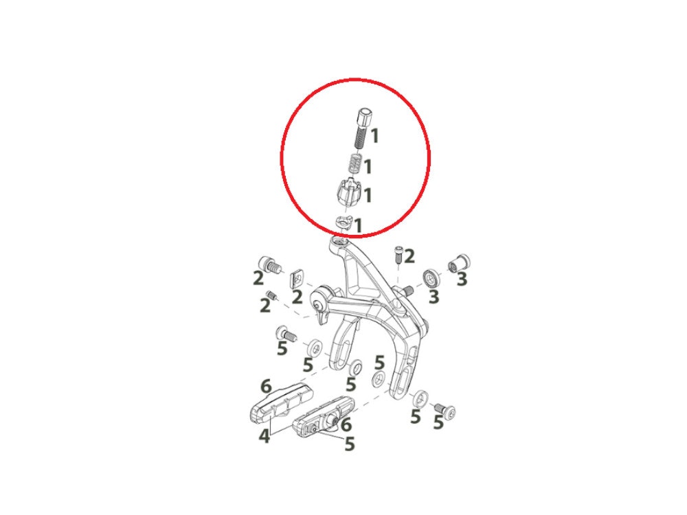SRAM Rim Brake Barrel Adjuster Red 2022
