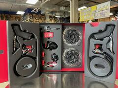 SRAM Red eTap AXS 2x Flat Mount HRD Electronic Groupset: Brake/Shift Levers, Front and Rear Disc Calipers Flat Mount, Front and Rear Derailleurs 2022