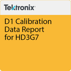 Tektronix 1-Year Calibration Data Report for HD3G7 Modules