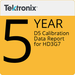 Tektronix 5-Year Calibration Data Report for HD3G7 Modules