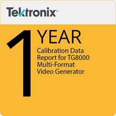 Tektronix 1-Year Calibration Data Report for TG8000 Video Generators