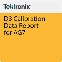 Tektronix D3 Calibration Data Report for AG7