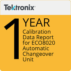 Tektronix 1-Year Calibration Data Report for ECO2080 Changeover Units