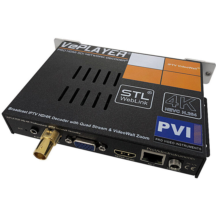 ProVideoInstruments VePLAYER-HDMI-QUAD 4K IPTV Video Decoder