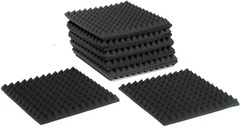 Auralex 2 inch Studiofoam Pyramids 2x2 foot Acoustic Panel 12-pack - Charcoal