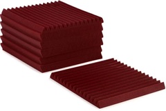 Auralex 2 inch Studiofoam Wedges 2x2 foot Acoustic Panel 12-pack - Burgundy