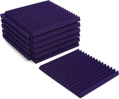 Auralex 2 inch Studiofoam Wedges 2x2 foot Acoustic Panel 12-pack - Purple