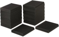 Auralex 2 inch Studiofoam Wedgies 1x1 foot Acoustic Panel 24-pack - Charcoal
