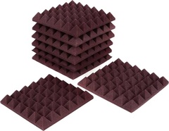 Gator 8-pack of Burgundy 12-inch x 12-inch Acoustic Pyramid Panel