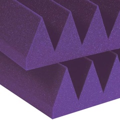 Auralex 4 inch Studiofoam Wedges 2x2 foot Acoustic Panel 6-pack - Purple