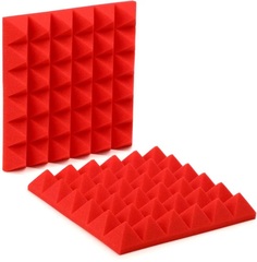 Gator 2-pack of Red 12-inch x 12-inch Acoustic Pyramid Panel