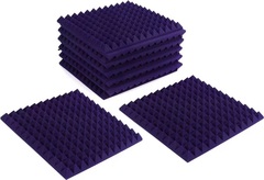 Auralex 2 inch Studiofoam Pyramids 2x2 foot Acoustic Panel 12-pack - Purple