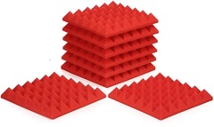 Gator 8-pack of Red 12-inch x 12-inch Acoustic Pyramid Panel
