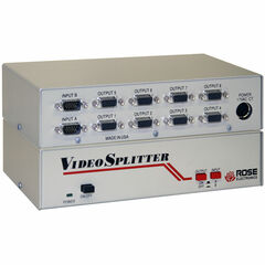 Rose Electronics 15-Pin Male Input to Two 15-Pin Female Output VGA Video Splitter