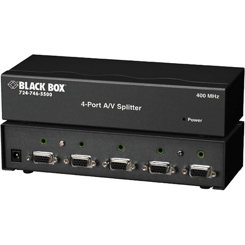 Black Box 4-Port Audio/Video Splitter