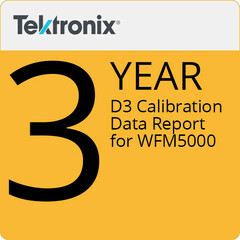 Tektronix D3 Calibration Data Report for WFM5000