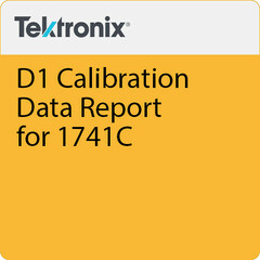 Tektronix 1-Year Calibration Data Report for 1741C Monitors