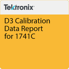Tektronix 3-Year Calibration Data Report for 1741C Monitors