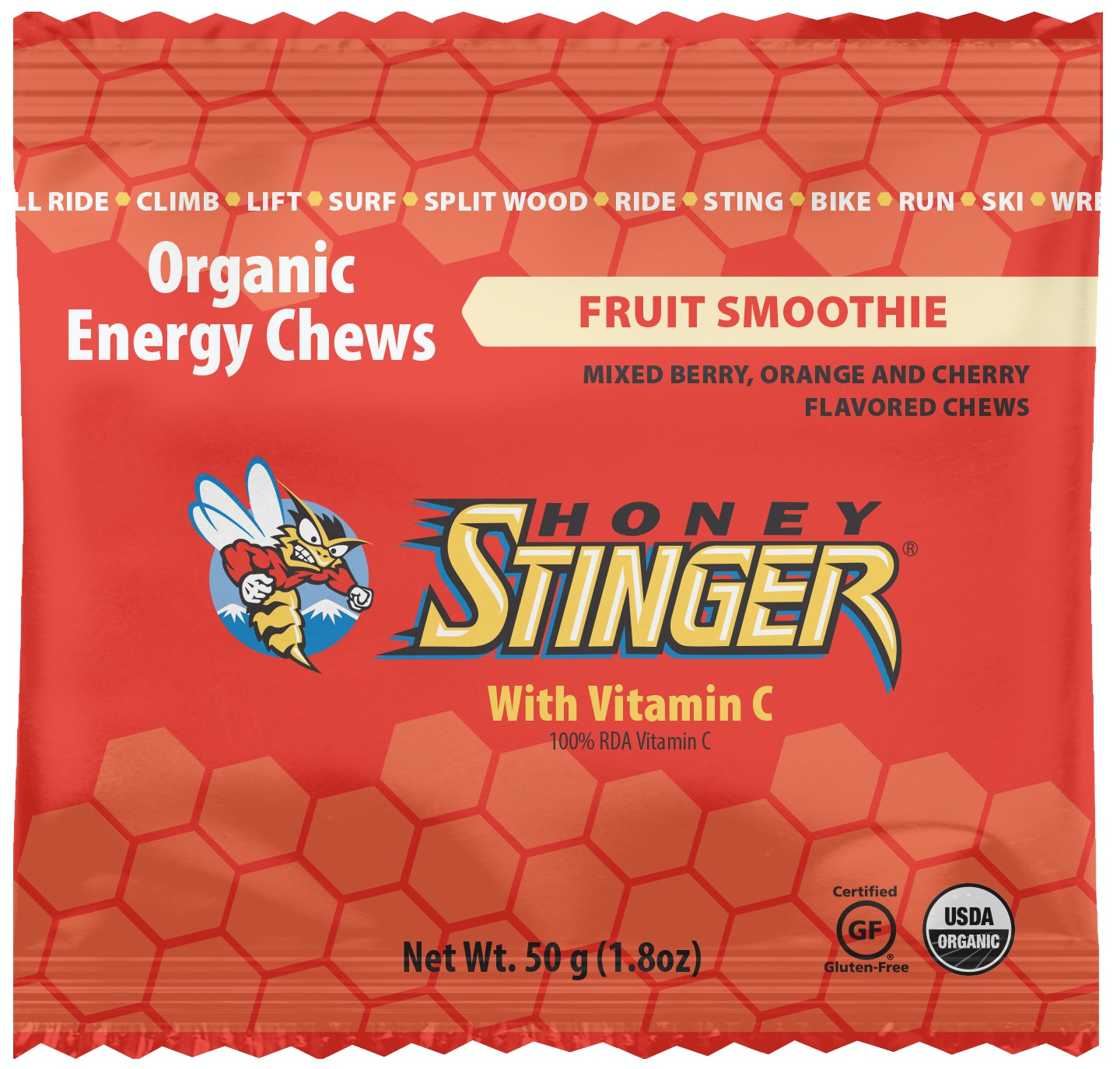 Honey Stinger Fruit Smoothie Organic Chew Box 16