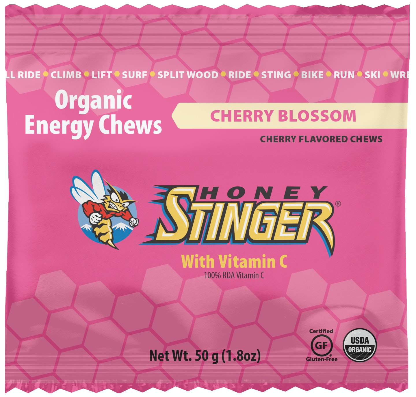 Honey Stinger Cherry Blossom Organic Chew Box 16