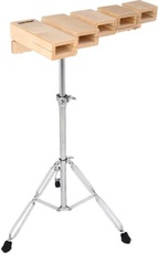 Grover Pro Percussion 5-piece Temple Block Set with Mounting Clamp and Stand