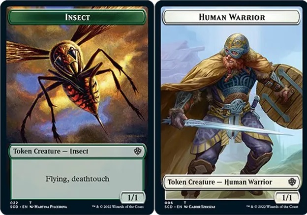 Token - Human Warrior // Insect Double-sided