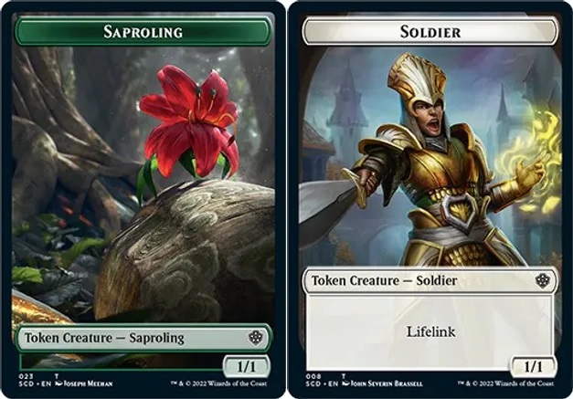 Saproling // Soldier Double-sided Token