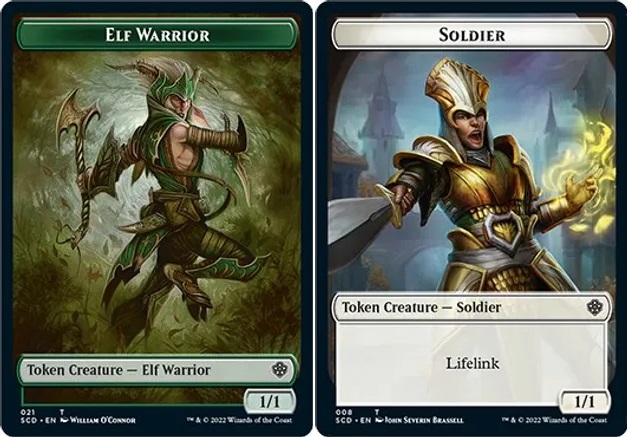 Token - Elf Warrior // Soldier Double-sided