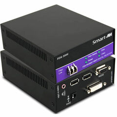 Smart-AVI DVI-D, Stereo Audio, USB 1.1, RS-232, Multimode Fiber Extender - to  1400'