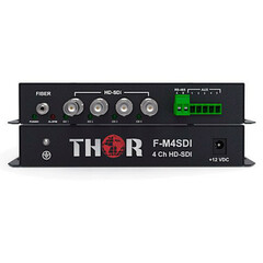 Thor 4-Channel HD-SDI Extender Kit over ST Singlemode Fiber (12.4 Miles)