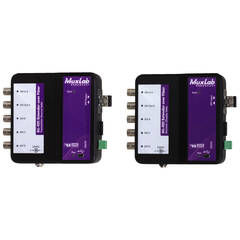 MuxLab 6G-SDI Extender over Fiber Optic with Return Channel (Up to 24.9 mi)