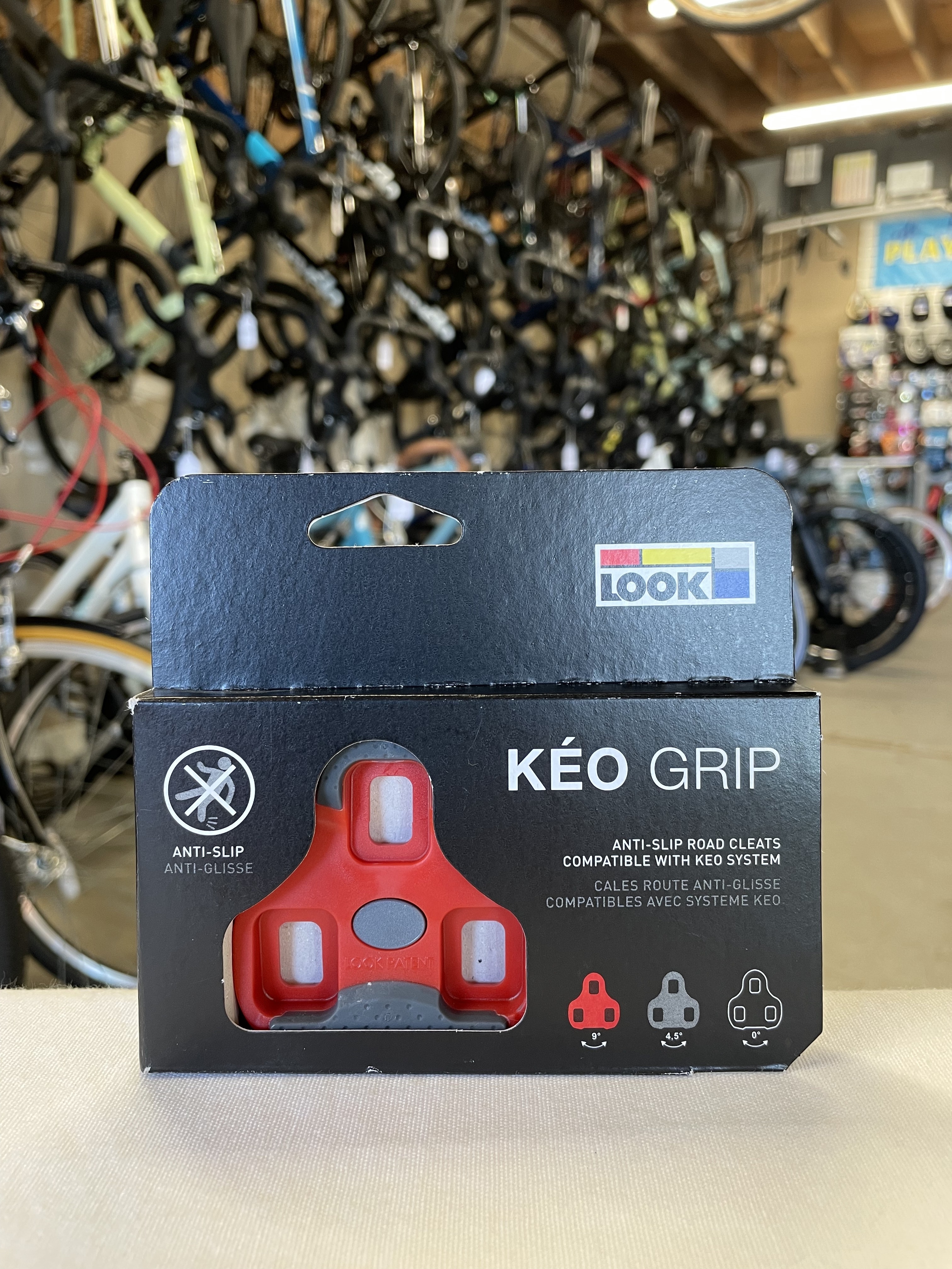 Look Keo Grip Cleats - 9 Degrees Float - Red