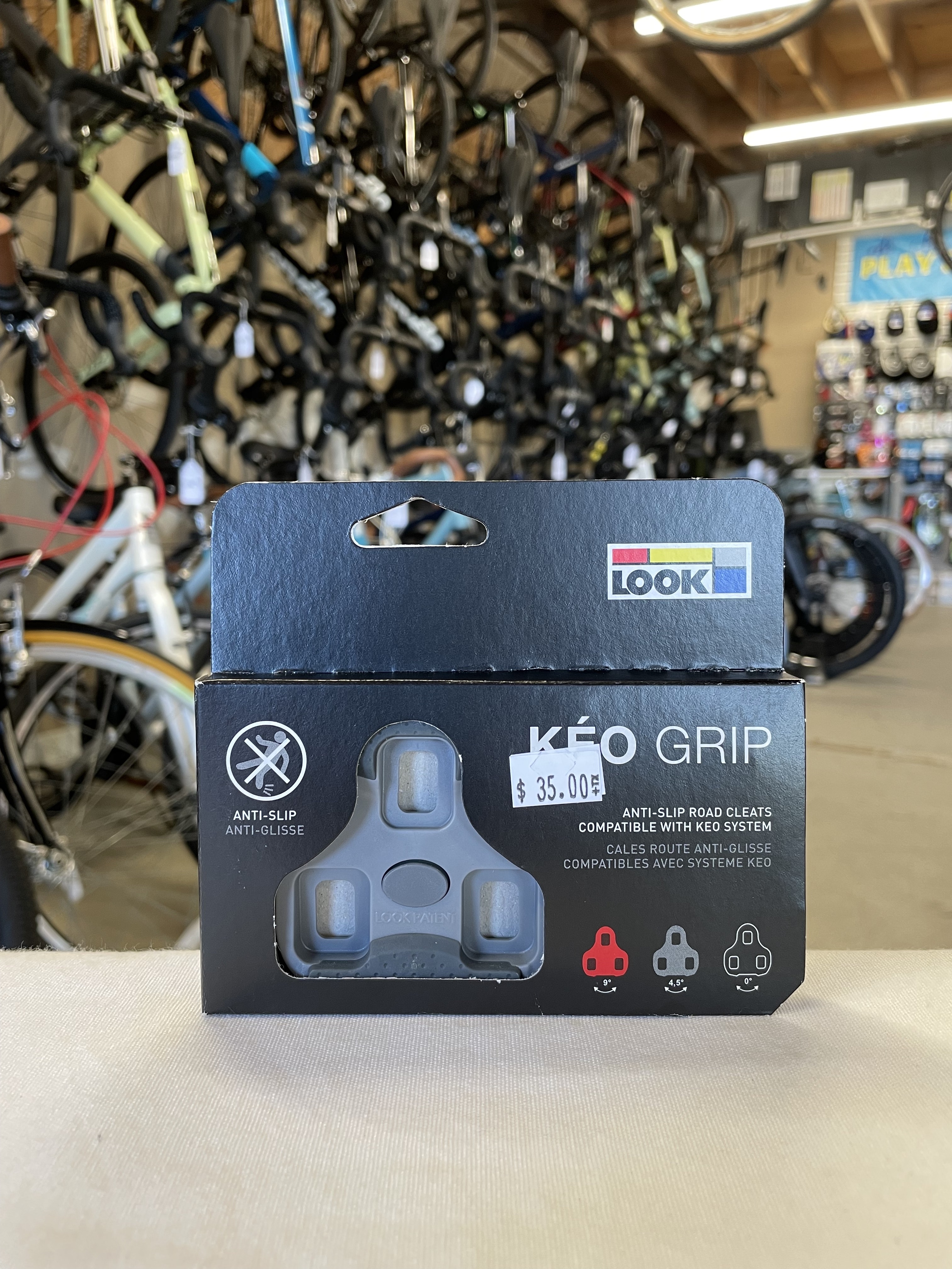 Look Keo Grip Cleats - 4.5 Degrees Float - Gray