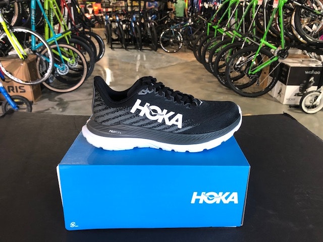 Womens Hoka Mach 5 Wide Black/Castle Rock