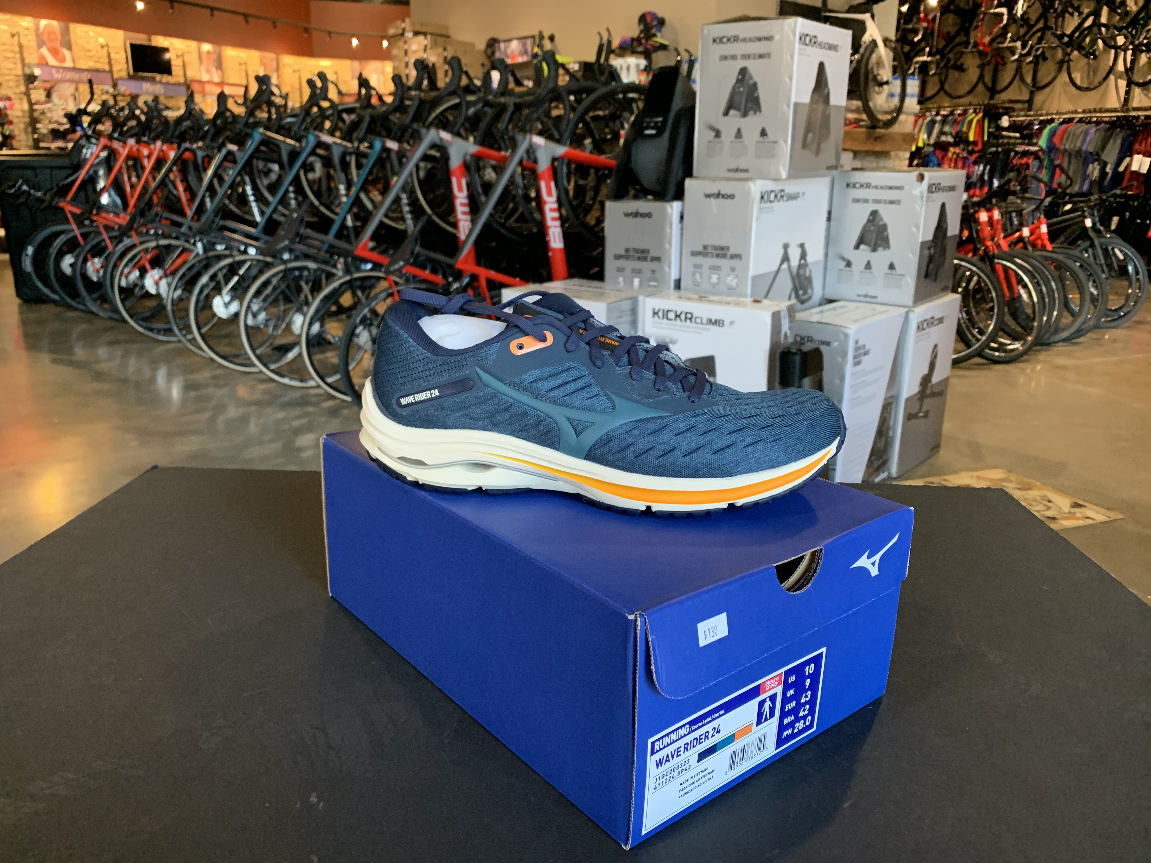 Mizuno Mens Wave Rider 24 Mood Indigo/Hydro