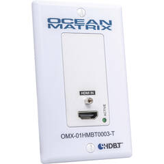 Ocean Matrix 4K HDMI over HDBaseT 1-Gang Wall Plate Transmitter with Two-Way IR, RS-232 & PoC