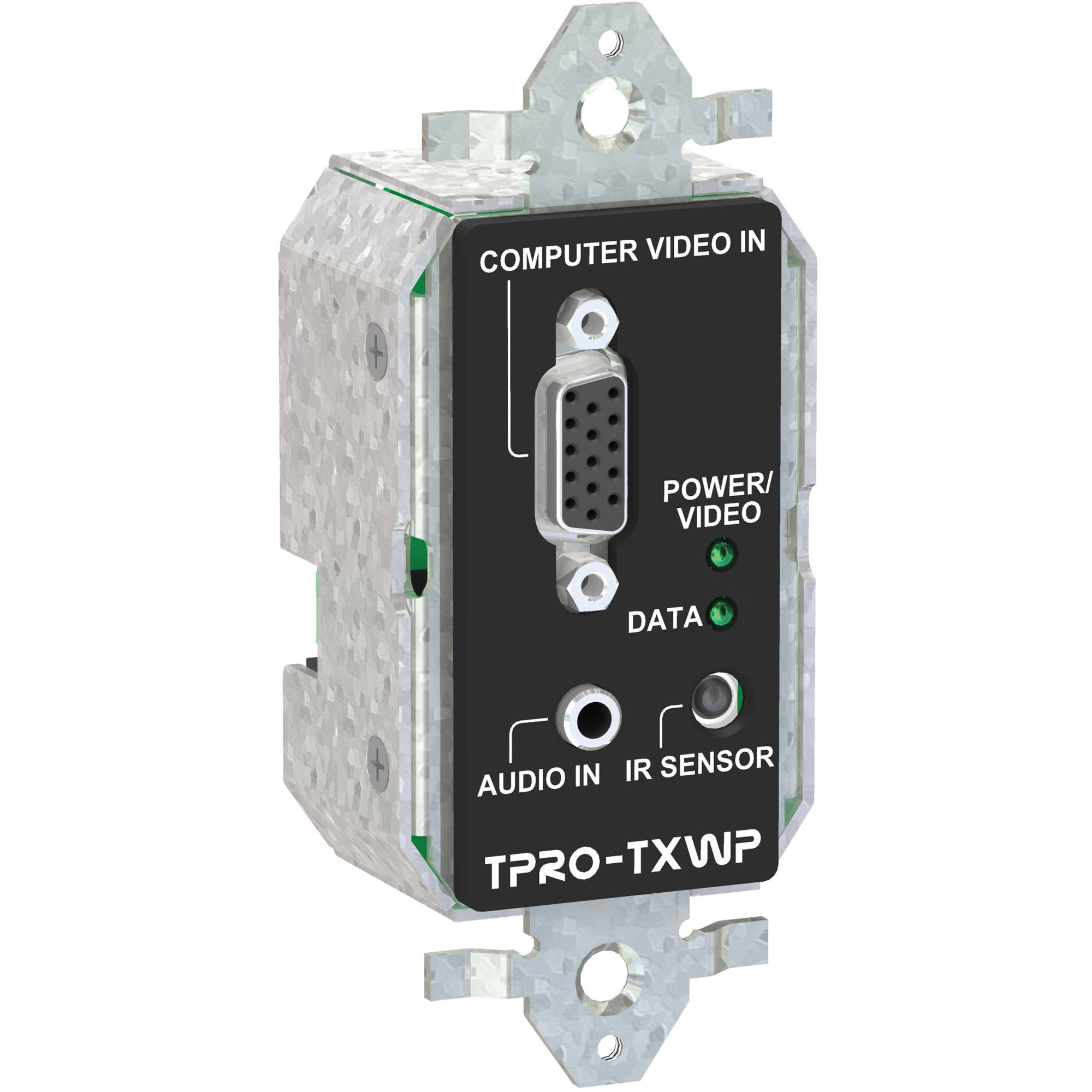 FSR TPRO-TXWP-BLK 1-Gang Wall Plate Transmitter (Black)