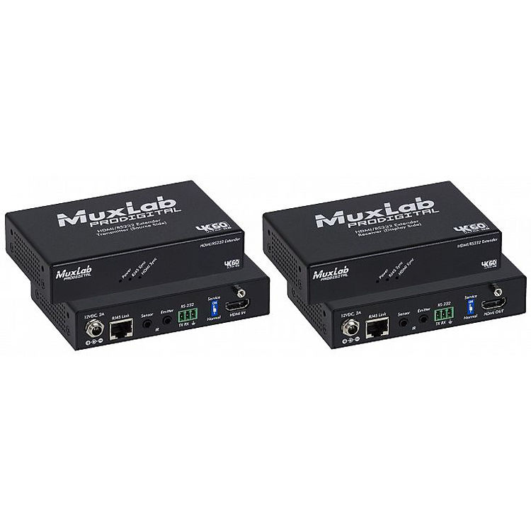 MuxLab 4K HDBaseT HDMI/RS-232 Extender Kit