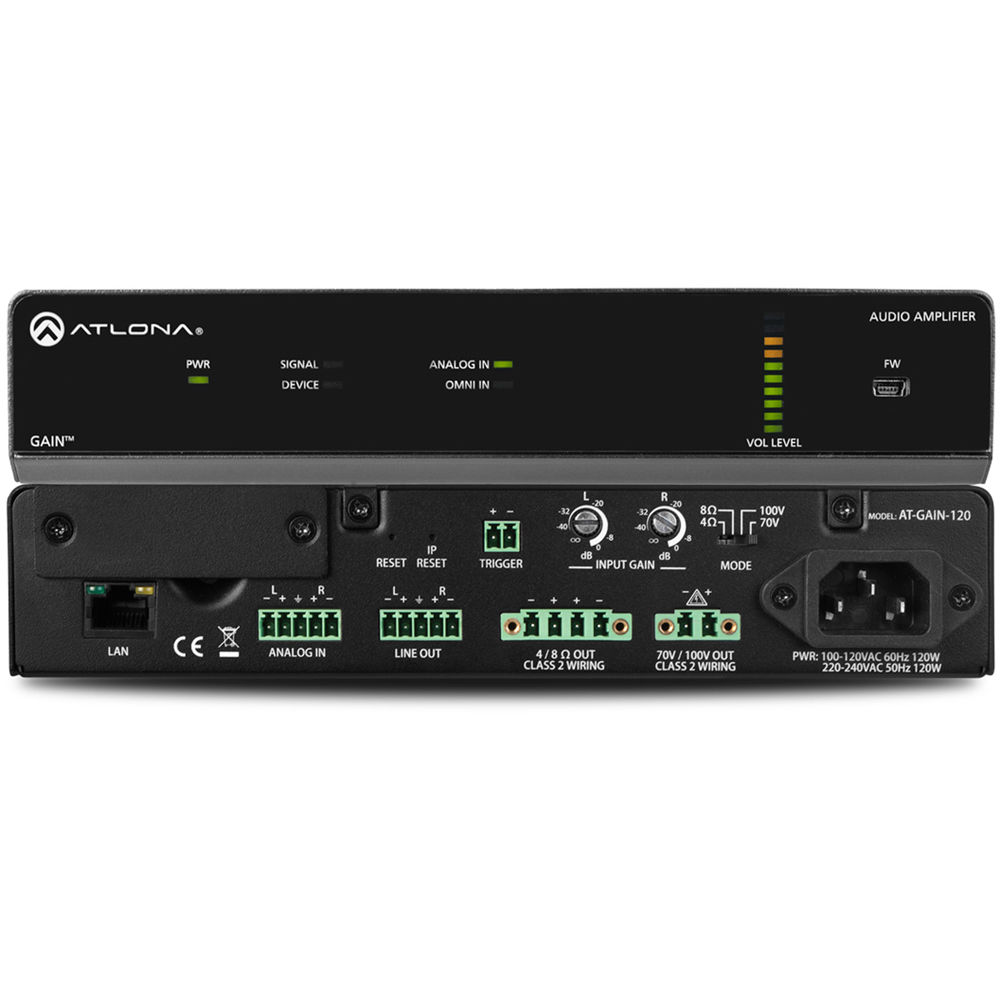 Atlona GAIN-120 Stereo / Mono Power Amplifier