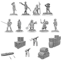 WizKids Deep Cuts Unpainted Minis: W19 Ship's Crew Boxed Set