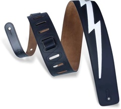 Levy's DM2 Genuine Leather Guitar Strap - Black