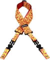DiMarzio DD2252 Steve Vai ClipLock Guitar Strap - UtoPIA Pink & Gold (Short Length)