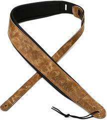 PRS Padded Leather Signature Strap - Sandstorm/Black