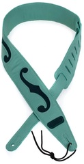 Gretsch F-Holes Leather Strap - Seafoam Green