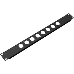 TecNec Pre-Punched Patch Panel for 8 Neutrik D-Type Connectors